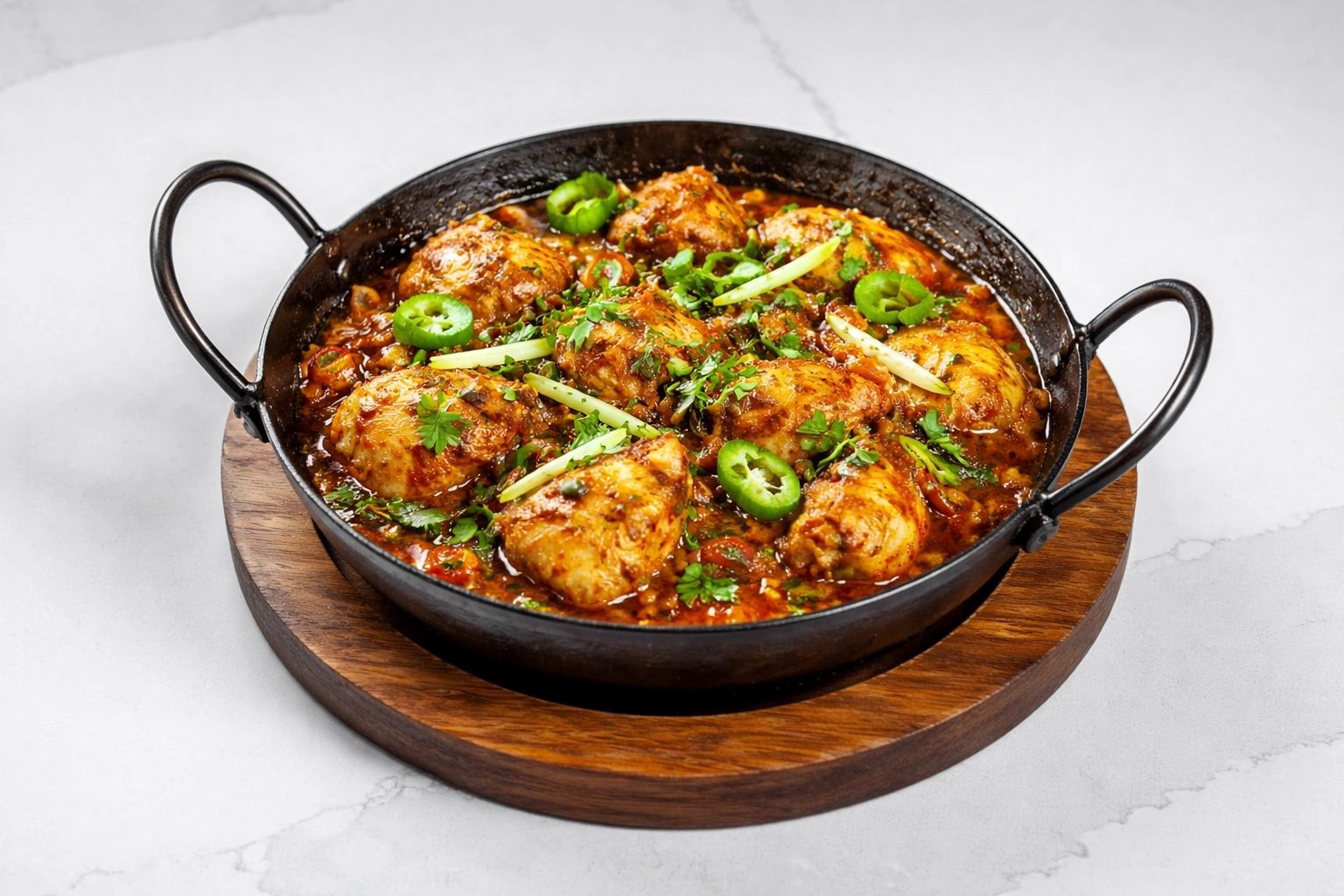 Twist of TAJ Chicken Karahi Calgary Pakistani wok-cooked curry